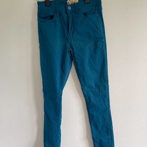 High-Rise Blue Stretchy Jeggings | SMALL